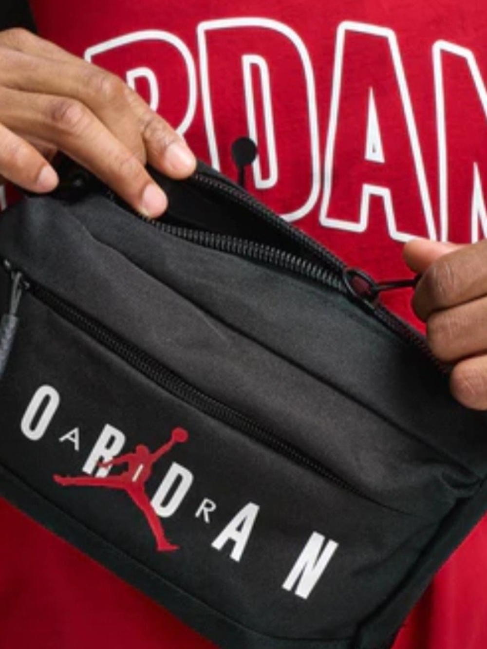 Jordan Black and Red Belt Bag with Logo NWT - Picture 1 of 2